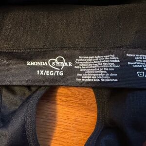 Rhonda Shear Black Stretch Bra Tan 1X